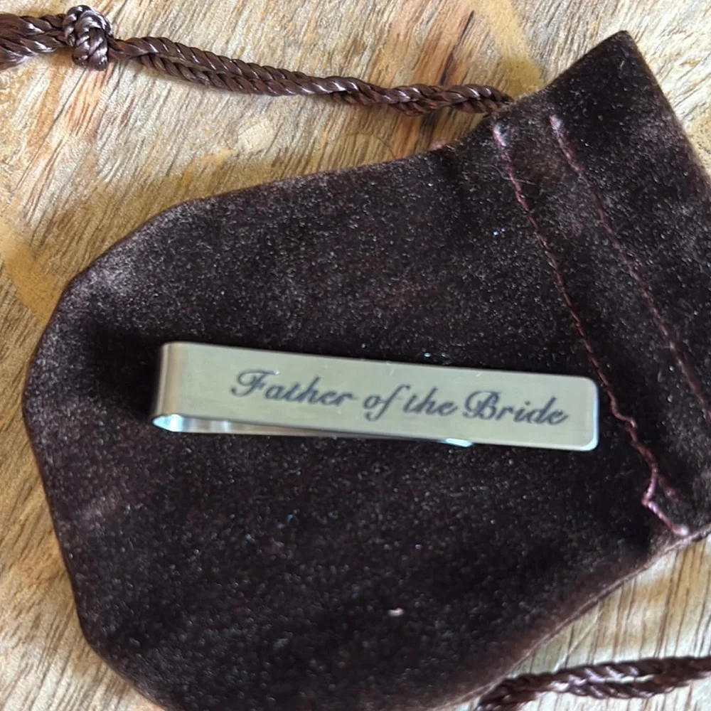 Father of the Bride Silver Tie Clip